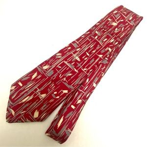Vintage Givenchy Monsieur Men's Abstract Silk Necktie